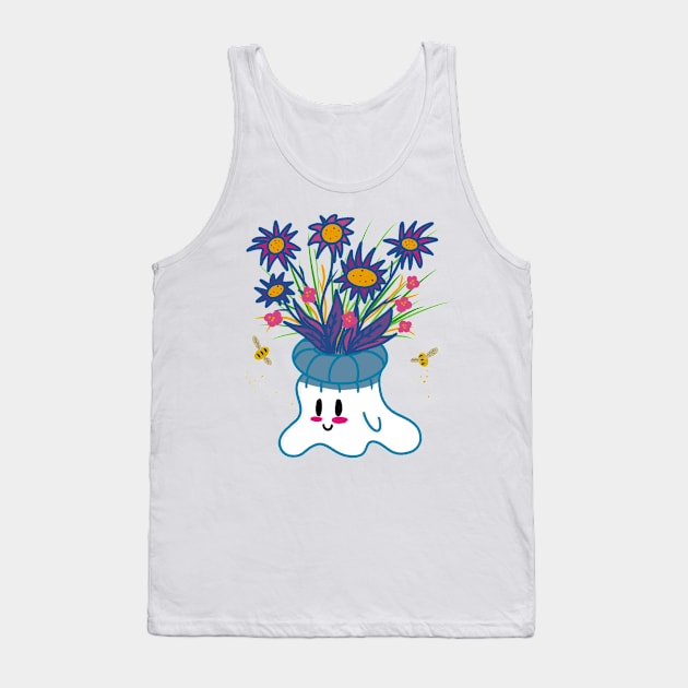 Little Ghost Garden Tank Top by nathalieaynie